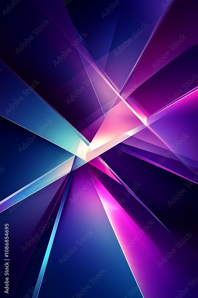 Poster abstract digital art with vibrant colors and dynamic geometric shapes for modern backgrounds and cre