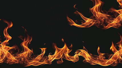 Fototapeta premium Captivating Flames Dancing in the Darkness15