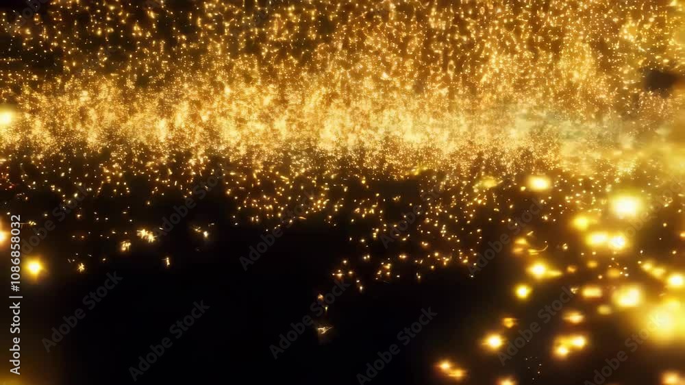Poster watch as golden sparks explode against a dark backdrop, creating a captivating display of light that
