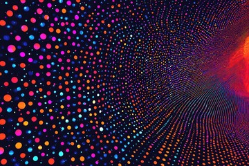 Obraz premium Colorful Dots in a Whimsical Infinite Space
