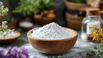 Fototapeta premium White powdered magnesium hydroxide