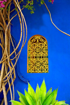 Architectural detail at the Jardin Majotelle