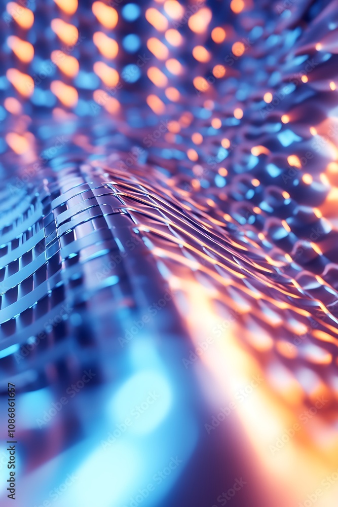 Poster abstract light reflection with colorful bokeh effect creating a dynamic and modern feel in an artist