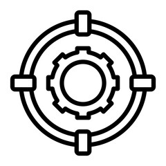 Scope  Vector Line Icon Design