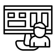 User Experience  Vector Line Icon Design