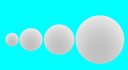 white background round sphere moon illustration