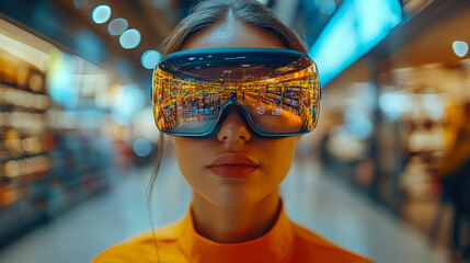 Augmented Reality Shopping Experience with 3D Product Visualization in Modern Retail Store