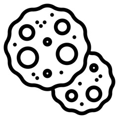 black and white cookies illustration