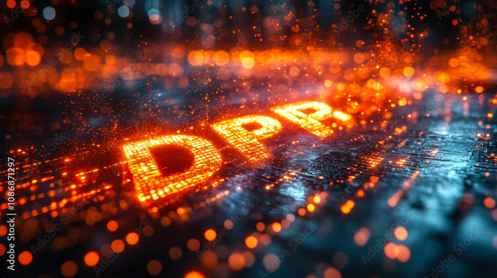 Poster dynamic binary code streams forming digital product passport dpp illustration