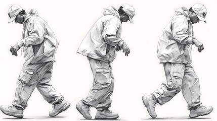 person dancing with white bacground