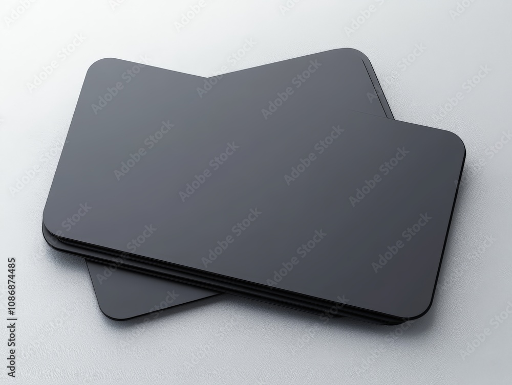 Poster minimalist dark gray rectangular cards on white background 3d rendering