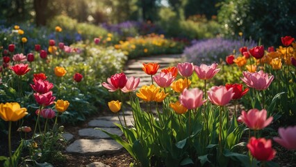 tulips in the garden