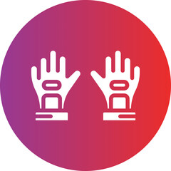 Goalkeeper Glove Icon Style