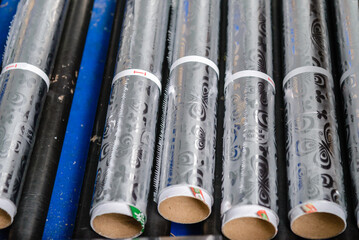 aluminum foil, clipping path, full depth of field