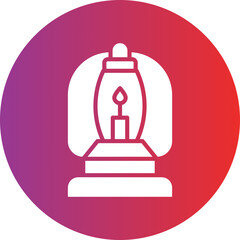 Camping Lamp Icon Style