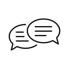 Speaking icon. Dialogue, chat, speech bubble symbol
