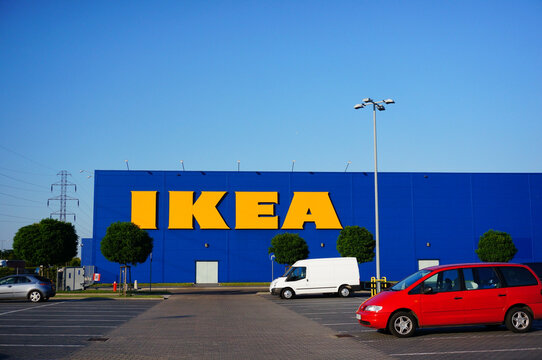 Ikea furniture store and cars