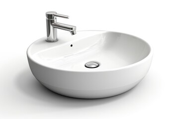 Fototapeta premium Bathroom white basin sink.