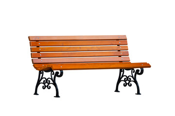 park bench Isolated on white background