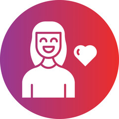 Happy Woman Icon Style