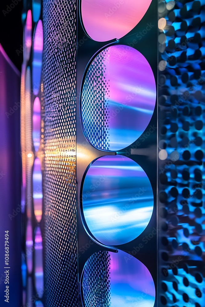 Aufkleber vibrant abstract background featuring colorful reflections and patterns with light effects, suitable