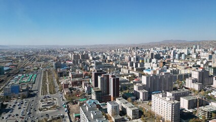 Obraz premium expansive urban landscape under clear skies