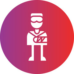 Bike Injury Icon Style