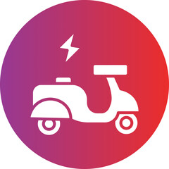 Long Range Scooter Icon Style