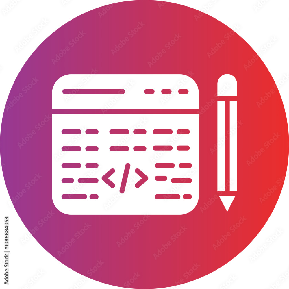 Poster edit code icon style
