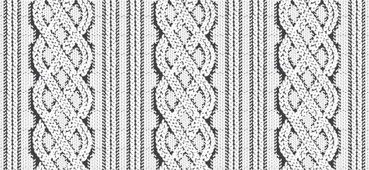 ケーブルリブニット・縄編みリブニット・アランニット	
