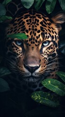 Obraz premium Jaguar animal wildlife portrait.