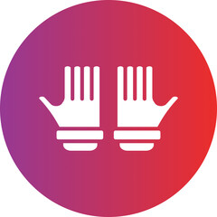 Obraz premium Rugby Gloves Icon Style