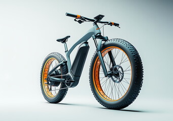 Side view of a modern electric mountain bike