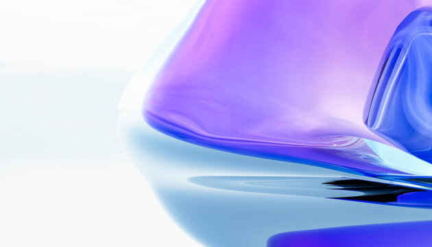 3D rendering of blue and purple abstract