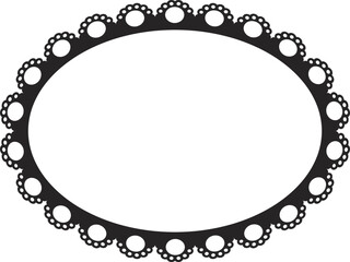 Scalloped seal round price emblem badge simple frame decoration 