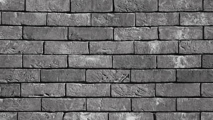 Obraz premium wall of decorative grey brick close-up