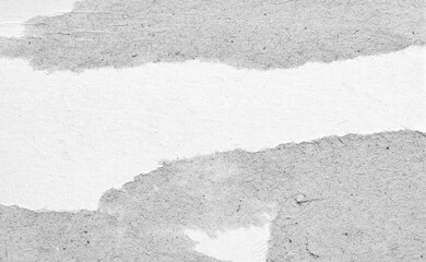 Torn gray white paper cardboard message background page with rough edges and blank copy space for text backdrop design element