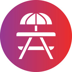 Picnic of Table Icon Style