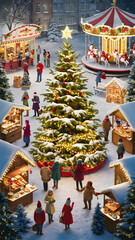 Naklejka premium christmas decorations christmas festival vibes 