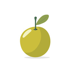 Simple flat 2D illustration of dragon fruit isolated on a white background, vector dragon fruit, flat design, pink dragon