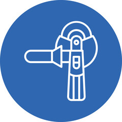 Angle Grinder line circle icon