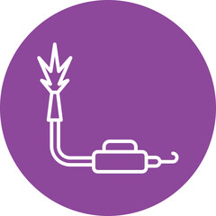Welding Torch line circle icon