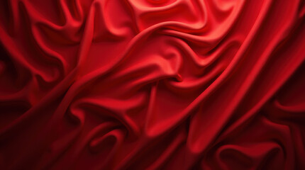 Obraz premium Luxurious Red Silk and Satin Fabric Texture - Perfect for Backgrounds, Designs, and Mockups