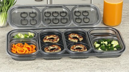 Meal Prep Food Storage Container With Divided Sections