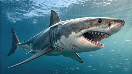 Fototapeta premium 4K Injured Shark