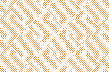 Abstract geometric pattern. A seamless vector background. White and golden ornament. Graphic modern pattern. Simple lattice graphic design