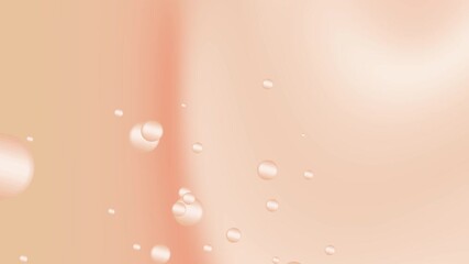 abstract light beige background with bubble motion from top. 4k footage abstract beige background