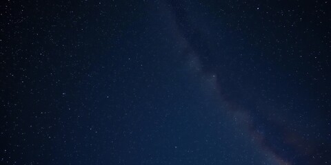 Fototapeta premium A breathtaking view of the starry night sky with a multitude of stars and galaxies visible, space travel, starfield, galaxy