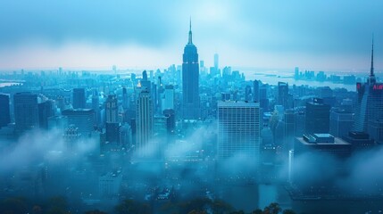 Obraz premium SME business concept with digital icons over city skyline at night.