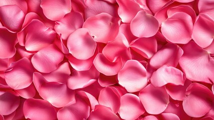 Obraz premium Delicate soft pink rose petals layered in a gentle cascade, highlighting their smooth texture and subtle gradient from light to deep pink.